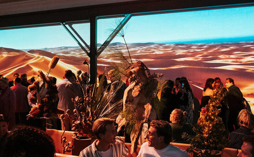 Guests mingling and enjoying a launch Immersive party at Two Ton Max.